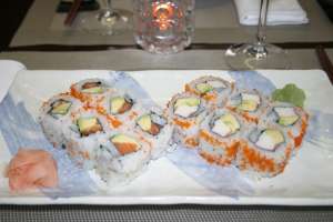 Salmon Avocado Roll & California Roll